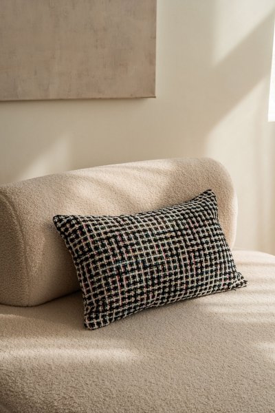 Teli Black-Gray Decorative Pillow 50x30