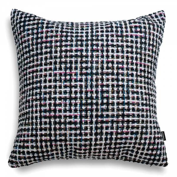 Teli Large Black-and-Gray Decorative Pillow 50x50