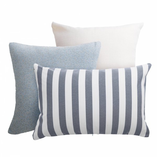 Cream and Blue Garden Cushion Set Ketama