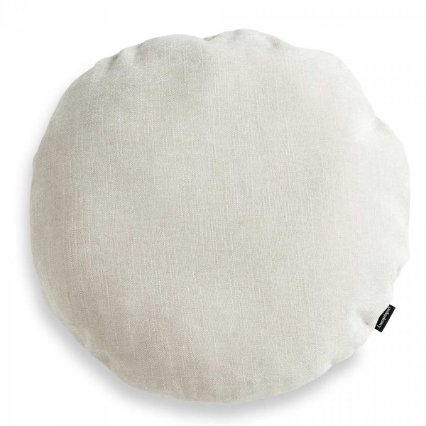 Rolo Round White Decorative Pillow 45