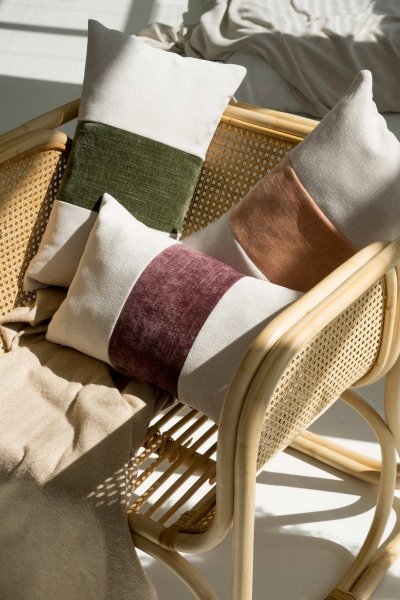 Rolo Cream-Green Decorative Pillow 50x30