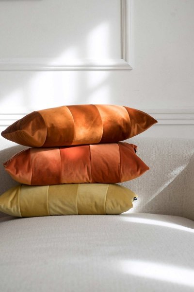stripes ruda poduszka zero waste