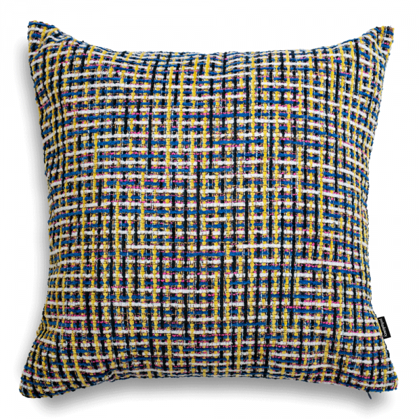 Teli Large Black-and-Gray Decorative Pillow 50x50