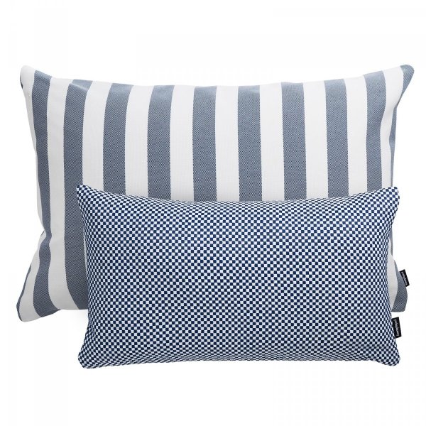 Garden Cushion Set Navy Stripes