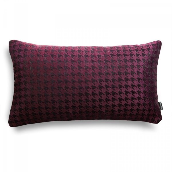Burgundy Houndstooth Pillow