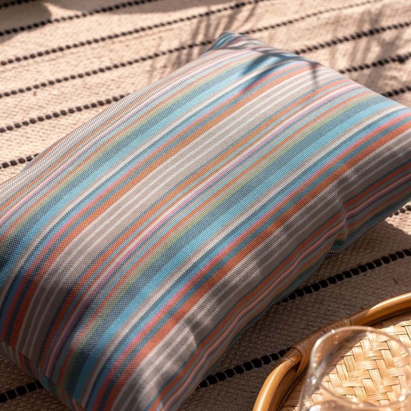 Blue Garden Pillow in Stripes 50x30