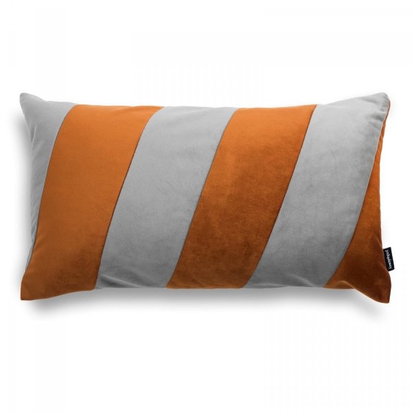 Stripes rudo-szara poduszka dekoracyjna 50x30