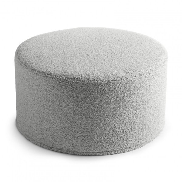 Duża szara pufa Cozy 60x30