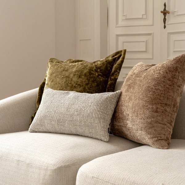 Bergen large beige decorative cushion 50x50