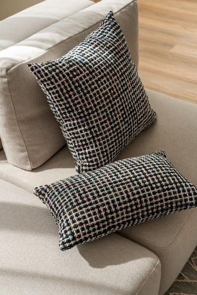 Teli Black-Gray Decorative Pillow 50x30