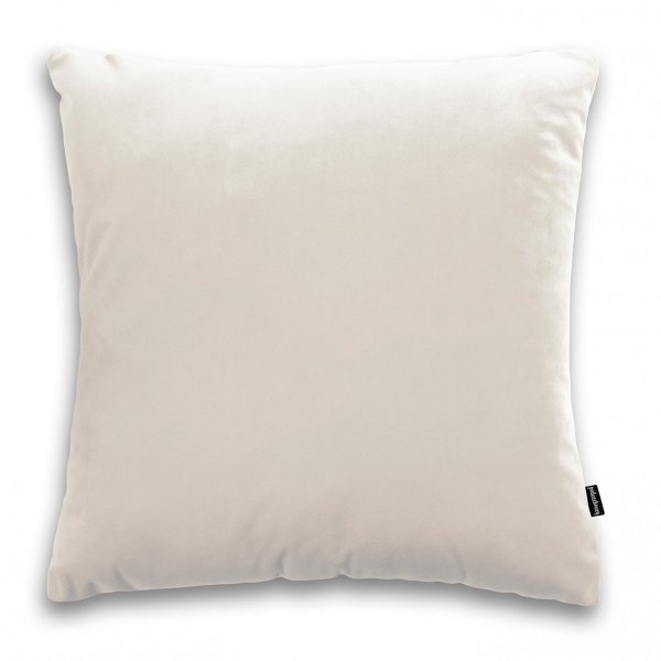 Velvet biała poduszka dekoracyjna 45x45
