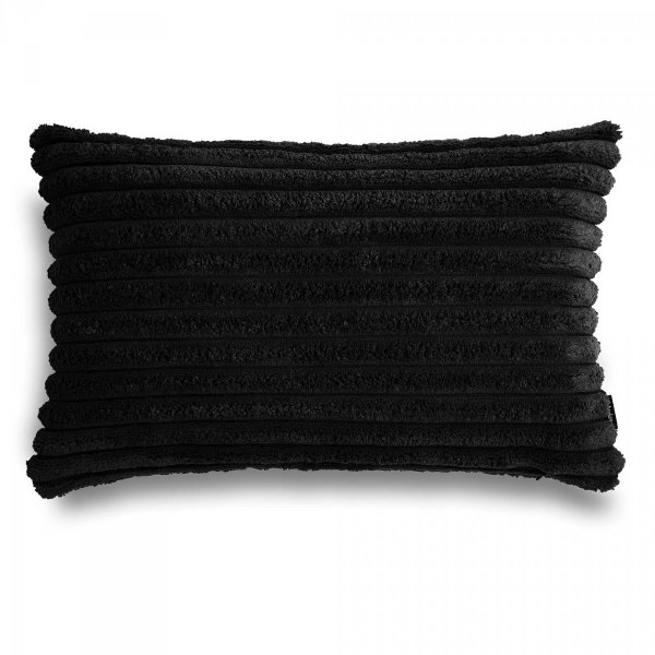 Cord czarna poduszka dekoracyjna 50x30