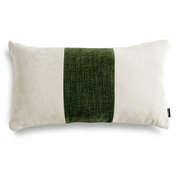 Rolo kremowo-zielona poduszka dekoracyjna 50x30