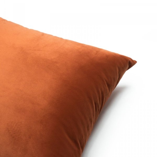 Velvet ruda poduszka dekoracyjna 45x45