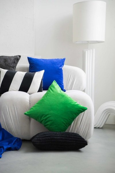 Velvet żywa zieleń poduszka dekoracyjna 45x45 