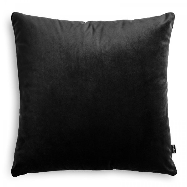Velvet czarna poduszka dekoracyjna 45x45
