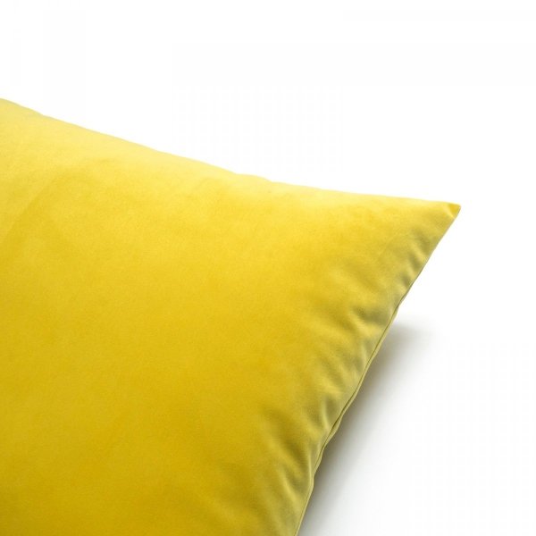 Velvet żółta poduszka dekoracyjna 50x30