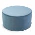Großer himmelblauer Samtpouf 60x30 cm