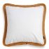 Tesse White Decorative Pillow with Rust Braiding 45x45