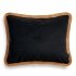 Tesse Black Decorative Cushion with Red Braiding 50x40