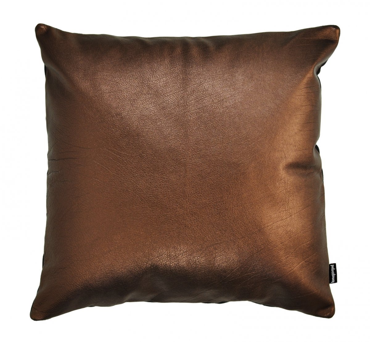 Lederkissen Spark kupferfarben 40x40