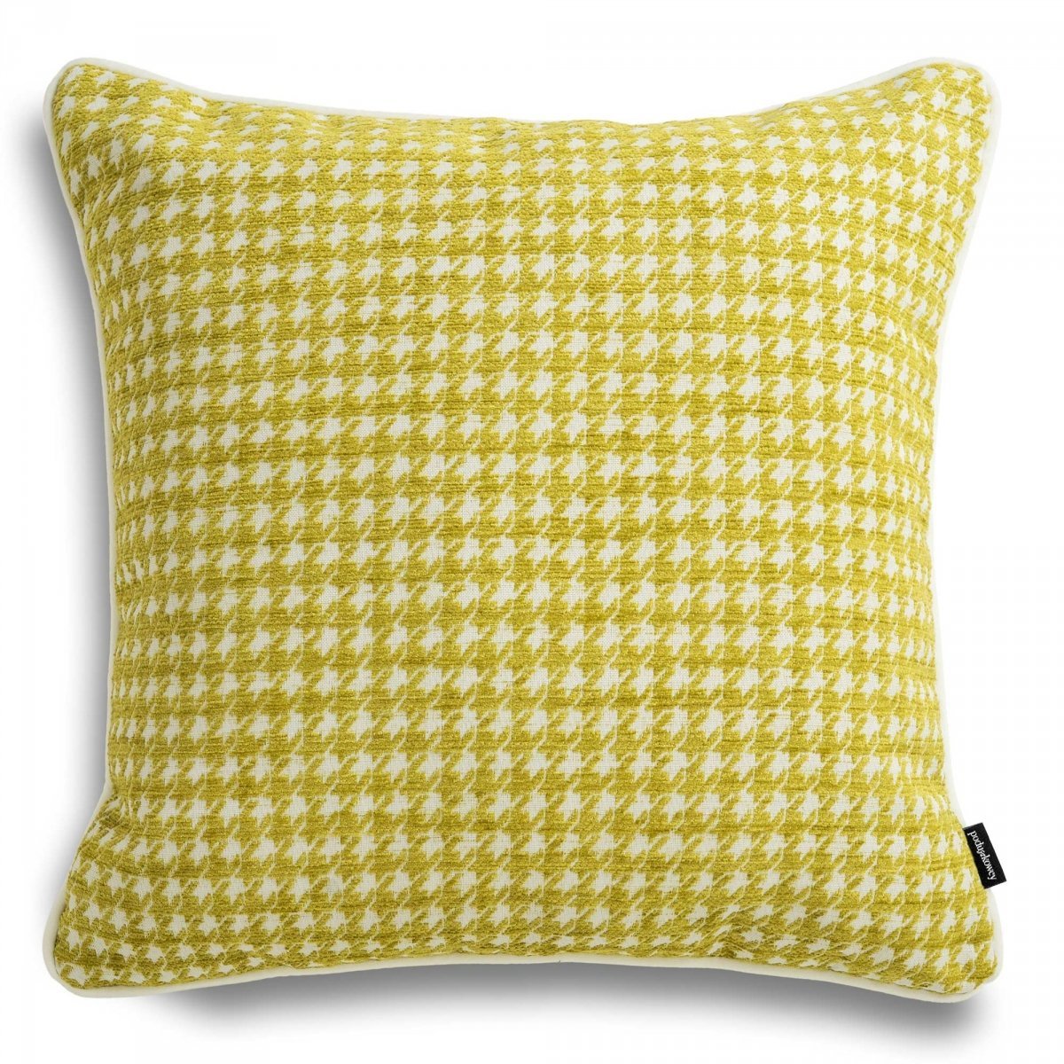 Yellow decorative pillow houndstooth 45x45