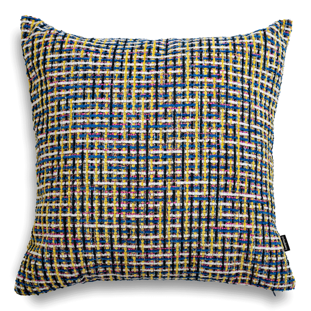 Teli Large Black-and-Gray Decorative Pillow 50x50