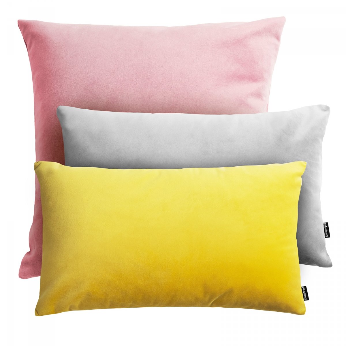 Różowo żółty zestaw poduszek Velvet 