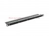 Lanberg Patch Panel 24xRJ45 kat.5e UTP z półką, czarny 0,5U