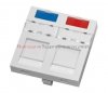 FIBRAIN DATA adapter prosty 2mod. 2xRJ45 z plakietką opisową i klapką.