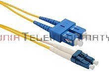 Patch cord światłowodowy SC/UPC-LC/UPC, SM, 9/125, dupleks, 3m