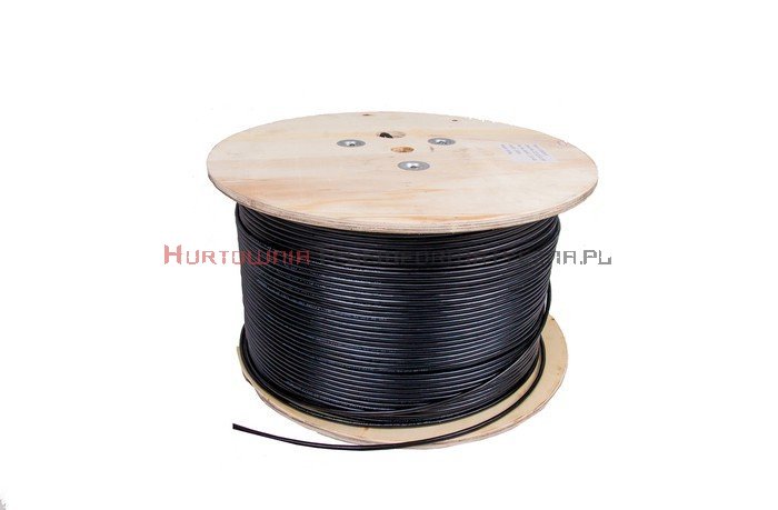 SecurityNET kabel U/UTP kat.6, drut, PVC/PE zewnętrzny suchy, czarny