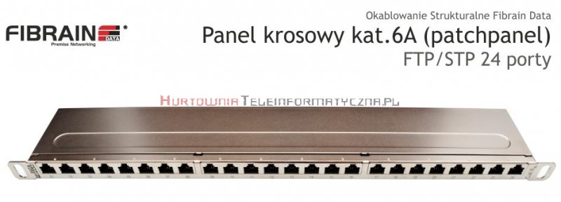 FIBRAIN DATA Rapid FTP Patch Panel 0,5U 24 ports RJ45 Kat.6A z półką