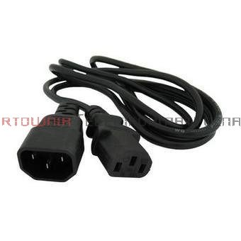 Kabel zasilający komputerowy z uziemieniem C13/C14 - przedłużacz 5m