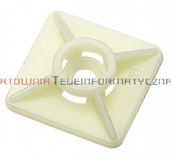 Uchwyt do opasek kablowych 25x25x7,5mm z taśmą (100 szt)
