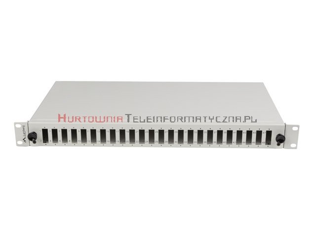 Lanberg Panel / Przełącznica światłowodowa 1U 19&quot; 24xSC Simplex, wysuwana, szara
