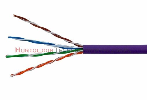 CobiCable kat. 5e U/UTP LSOH B2ca 200 MHz fioletowy (500m)