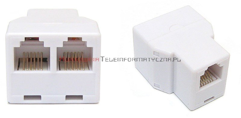 Rozdzielacz telefoniczny trójnik RJ12 6p6c 3x gniazdo