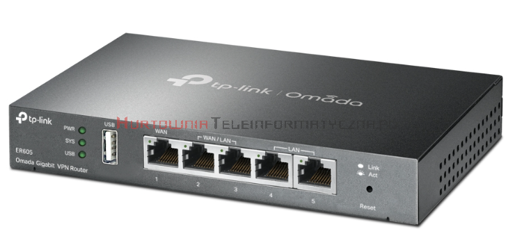 TP-LINK Router ER605, MultiWAN/LAN Gigabit, VPN, Omada