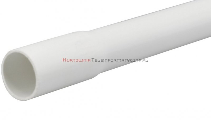 Rura elektroinstalacyjna sztywna jednokielichowa PVC RL-28 biała, 3m