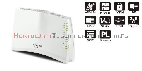DRAYTEK Vigor 2710 router/modem 4xLAN, 1xADSL RJ11, 1xUSB, VPN