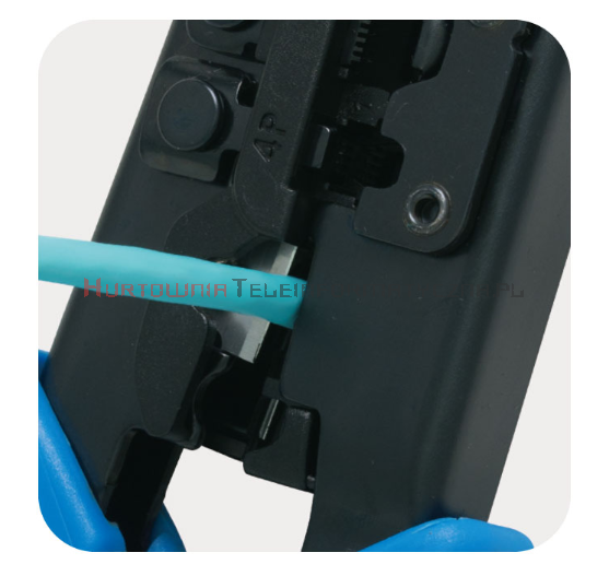 Zaciskarka uniwersalna do złączy RJ09/RJ12/RJ45 4p 6p 8p z blokadą powrotu HT-N5684