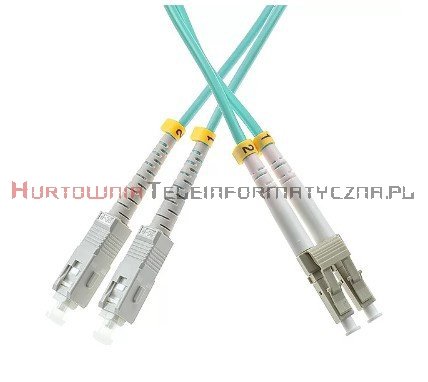 Patch cord światłowodowy SC/UPC-LC/UPC MM OM3 50/125, duplex, 3m