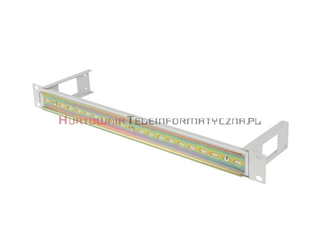 Panel dystrybucji napięć RACK 19&quot;, 1U szyna DIN TH35 otwarta, szary