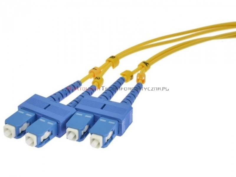 Patch cord światłowodowy SC/UPC-SC/UPC SM 9/125, duplex, 3m