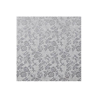 Podkład pod tort kwadratowy gruby (12mm) SREBRNY 50cm - Modecor