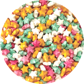 Posypka cukrowa GWIAZDKI KOLOROWE confetti na tort deser 50g