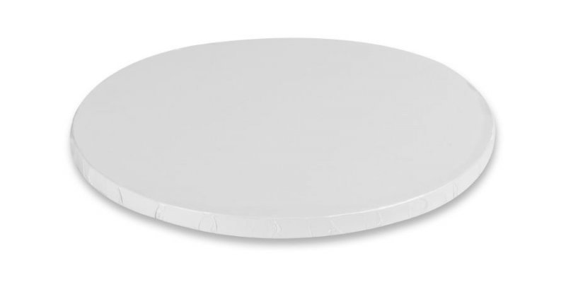 Podkład pod tort okrągły gruby (12mm) BIAŁY 35cm - Modecor