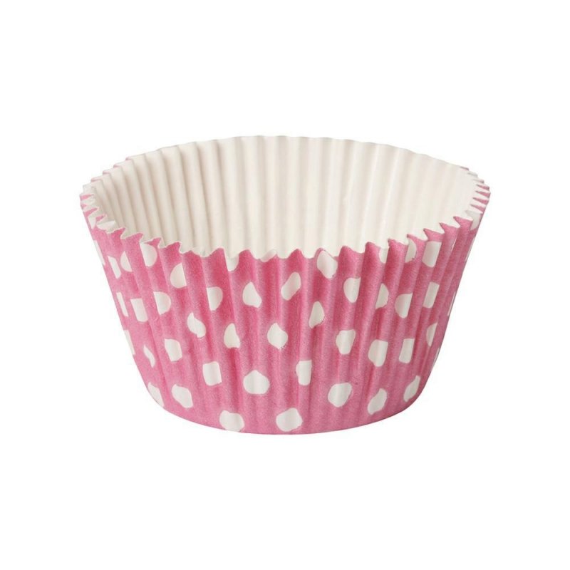 Papilotki Cupcake Pmuffinki, babeczki - RÓŻOWE w kropki 10szt