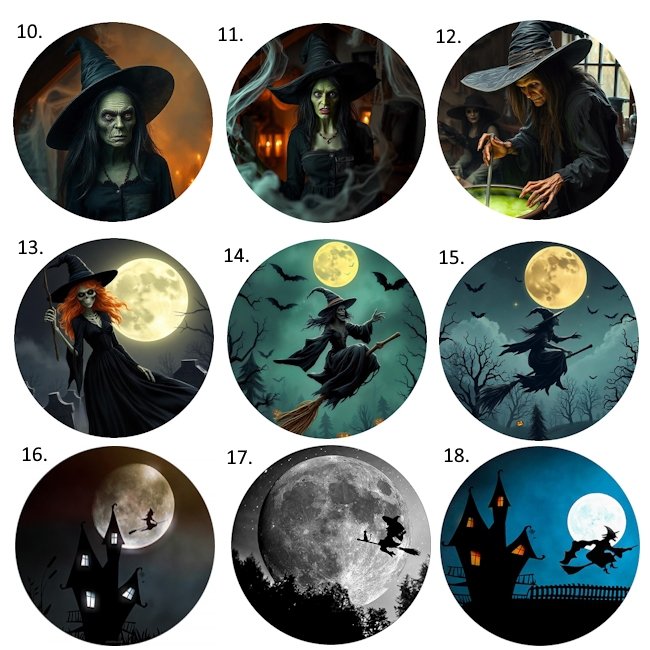 Opłatek okrągły na tort HALLOWEEN dom dynia wiedźma (różne wzory) 20cm